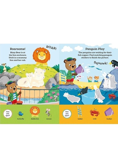 Nosy Crow Bizzy Bear - My First Sticker Book - Animals