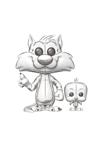 Funko Pop Animation Looney Tunes - Sylvester & Tweety Sketched 86287