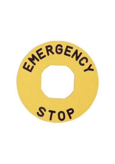 Emas Bet90p B Etiket Plastik-90 Mm Emergency Stop