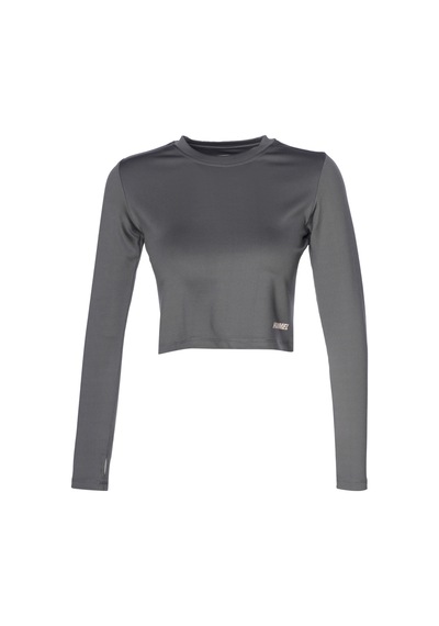 Hummel Dolby Crop Uzun Kollu Tişört 912085-7319 Gri