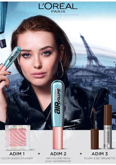 L'Oreal Paris Air Volume Mega Easy Waterproof Suya Dayanıklı Maskara Siyah
