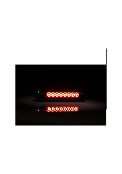 Frıstom 12v-36v Parmak Lamba 8-ledli Kablolu Şeffaf-kırmızı 120 28 Mm