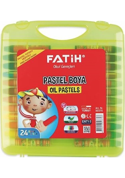Fatih Pastel Boya Çantalı 24 Renk 50370 Çok Renkli
