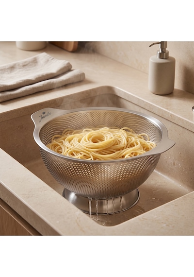 Jumbo Marlow Paslanmaz Çelik Süzgeç 22 Cm Çelik