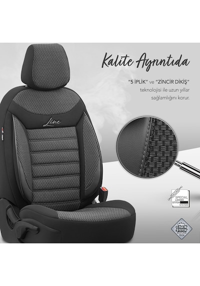 Otom Line Design Ekstra Destekli Oto Koltuk Kılıfı 550066786