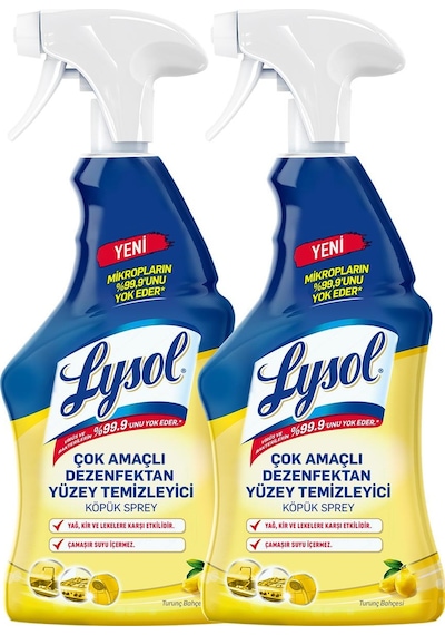 Lysol Çok Amaçlı Dezenfektan Yüzey Temizleyici Köpük Sprey 750 MLx 2