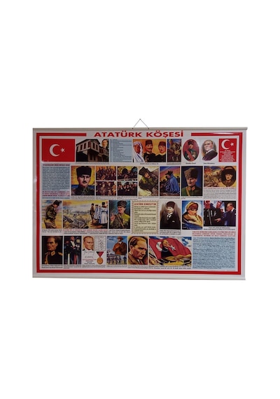 And Atatürk Köşesi Levhası 70X100CM Askılı ve Çıtalı