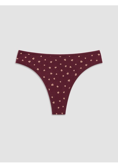 Lcw Dream Bordo Desenli Tanga Külot 3'lü