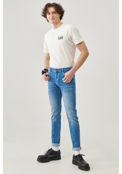 Lee Malone Skinny Fit Normal Bel Denim Esnek Jean Kot Pantolon L736LSTF Mavi