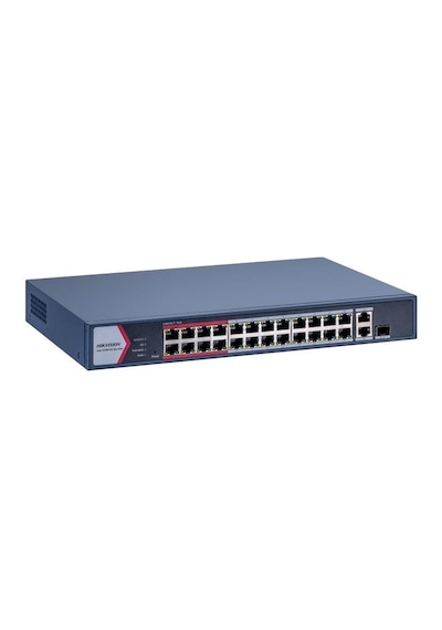 Hıkvısıon Ds-3e1326p-eı/m 24 Port 10/100+2x1gb Rj45/sfp Uplınk Combo 230w 300 Metre Poe Yönetilebilir Rackmount Swıtch