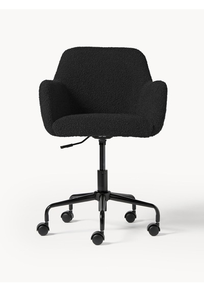 Westwing Bouclé Ofis Sandalyesi Lucie: Beyaz, Altın Ayaklı, Ayarlanabilir Siyah 8 Westwing Bouclé Ofis Sandalyesi Lucie: Beyaz, Altın Ayaklı, Ayarlanabilir Siyah 8