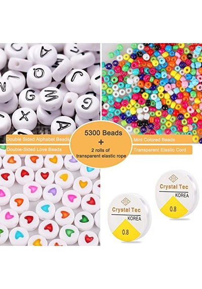 Boncuk Harfler, 5300 Parça İnci Seti Pastel 3 Mm, 14 Renkli Boncuklar, Bilezik, Küpe, El Sanatları, Kendin Yap Kolyeler Yapmak İçin 000 Açık Krem