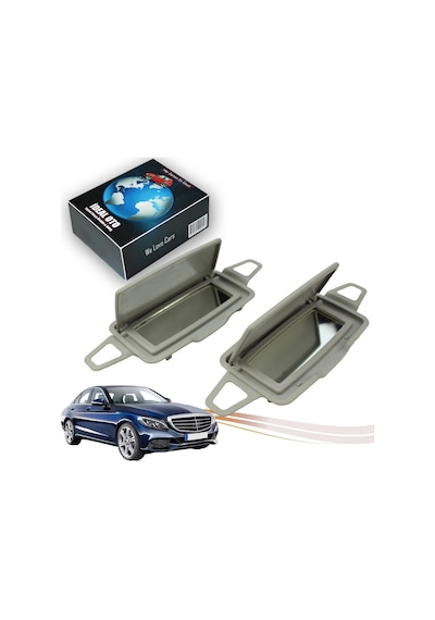 Mercedes C W205 2014-... İçin Sol & Sağ Güneşlik Ayna Seti