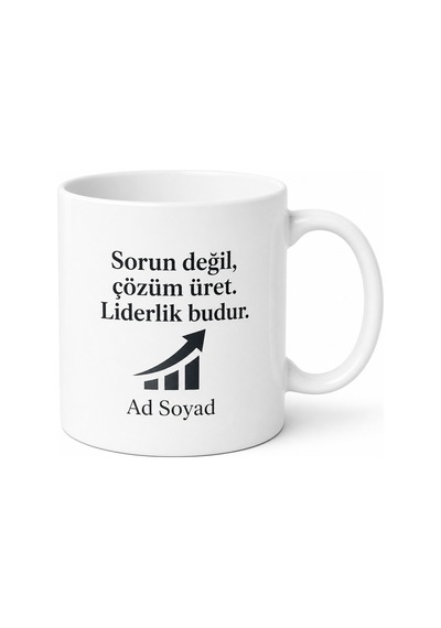 Sorun Değil Çözüm Odaklı Lider Ruhlu Yönetici Çay Kupası Hediye Bardak Beyaz / Çok Renkli