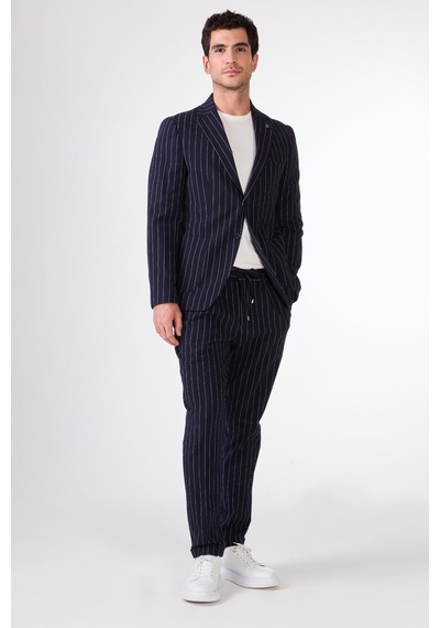 Dufy Erkek Slim Fit Mono Yaka Lacivert Ceket-18351