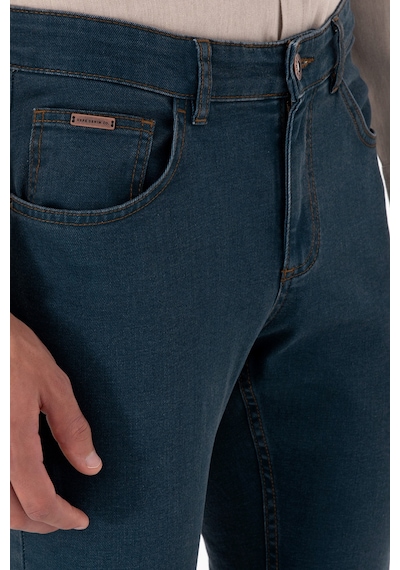 U.S. Polo Assn. Erkek Koyu Mavi Slim Fit Petrol Jean Pantolon 50317446-VR102