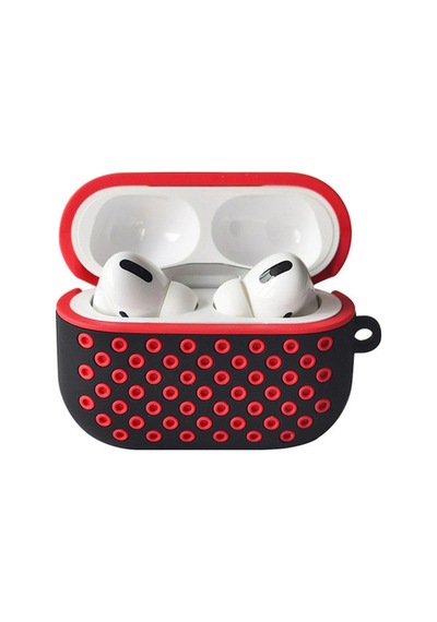 Apple Airpods Pro 2 2.nesil Spor Delikli Kılıf - Siyah-kırmızı İtark12455