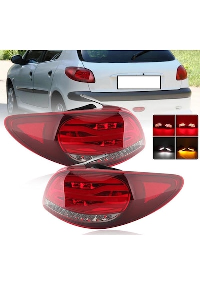 Peugeot 206 1999-2000-2001 H.b Kırmızı Ledli Arka Stop