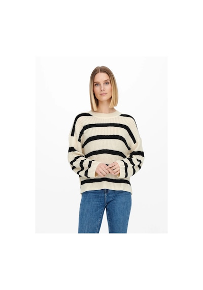 Jdy Jdyjusty L/s Stripe Pullover Kadın Kazak 15264902 Ekru