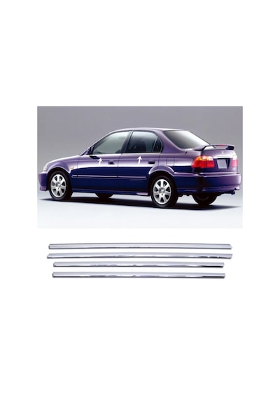 Honda Civic Krom Cam Çıtası 4 Kapı P.çelik 1996-2001 Arası