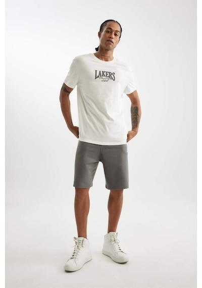 DeFactoFit NBA Los Angeles Lakers Kısa Paça Şort D2752AX24AUGR211