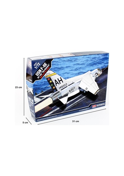 Academy 12521 1/72 Ölçek, Usn F-8e Vf-162 The Hunters Savaş Uçağı, Plastik Model Kiti-49183