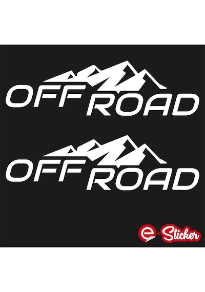 2 Adet Karlı Tepe Off Road Sticker Araba Sticker