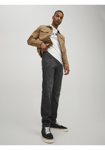 Jack & Jones Erkek Glenn Flox 124 Slim Fit Jean Black Denim