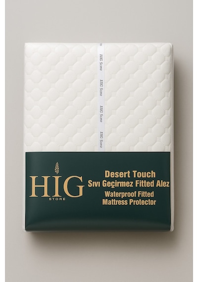 Desert Touch %100 Pamuk Sıvı Su Geçirmez Yastık Alezi 2 Adet 50x70 Ebat Fermuarlı Beyaz