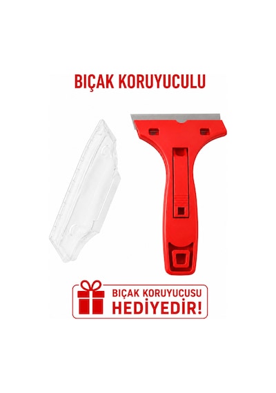 Profesyonel Cam Kazıyıcı Jiletli Cam Kazıma Bıçağı Etiket Boya Silikon Yapışkan Temizleyici Siyah