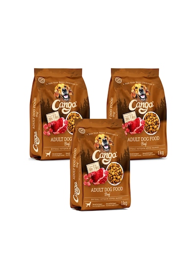 Cango Biftekli Konserve Yetişkin Köpek Maması 3 x 1 KG