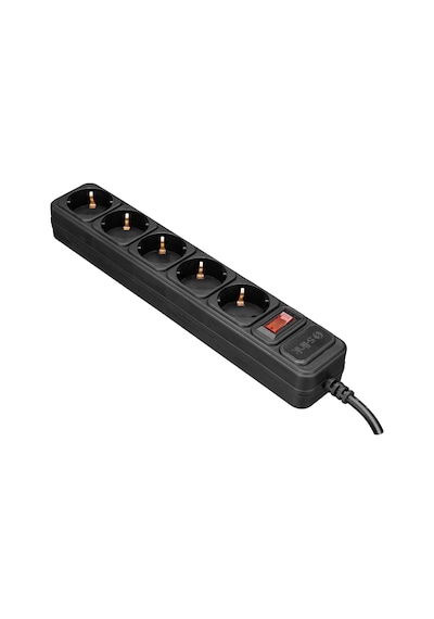 S-Link SPG3-J-5 306J 5'li Akım Korumalı Priz 1.5 M Siyah