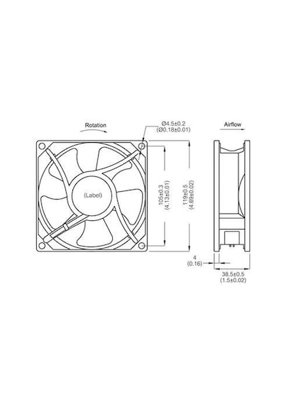 Plastim Bilezikli Aksiyel Fan 120x120x38 Mm 220v Ac