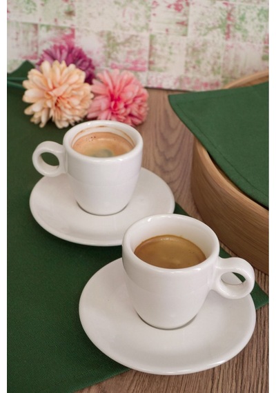 2'li Porselen Espresso Takımı Desenli