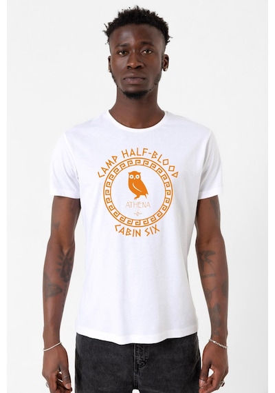 Camp Half Blood Athena Beyaz Erkek Bisikletyaka Tshirt 001