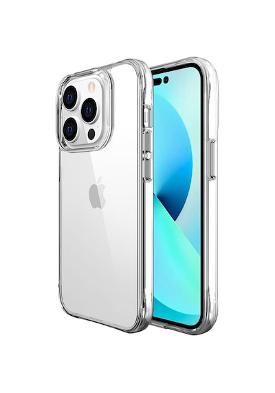 Apple Uyumlu iPhone 14 Pro Max Kılıf Zore Şeffaf Ultra İnce Airbag Tasarımlı Okka Kapak Renksiz