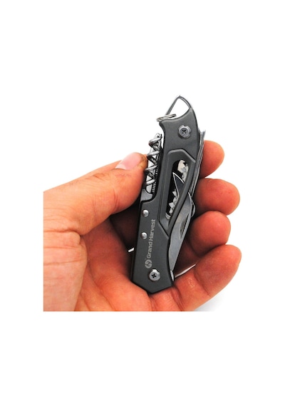 Valkyrie Çok Fonksiyonlu Outdoor İsviçre Kamp Cep Çakısı Siyah
