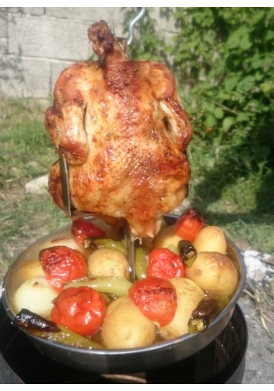 Cam Kapaklı Teneke Tavuk Aparat Seti