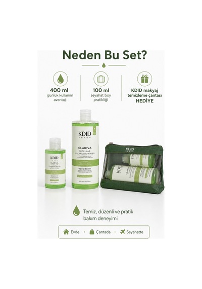 Kdid Mıceller Water For Oıly Skın Types 400+100ml Yeşil