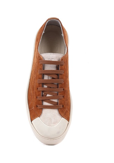 Shoetyle - Hakiki Süet Deri Taba Rengi Erkek Sneaker - 666-01-03 -1550