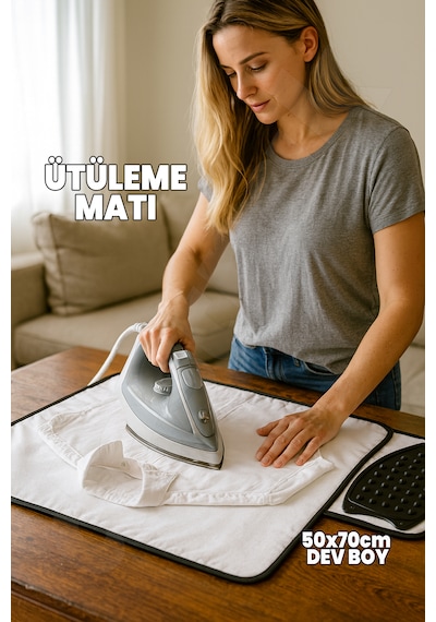 Ütü Matı - Seyyar Seyahat Ütüleme Örtüsü - Masa Ütü Örtüsü