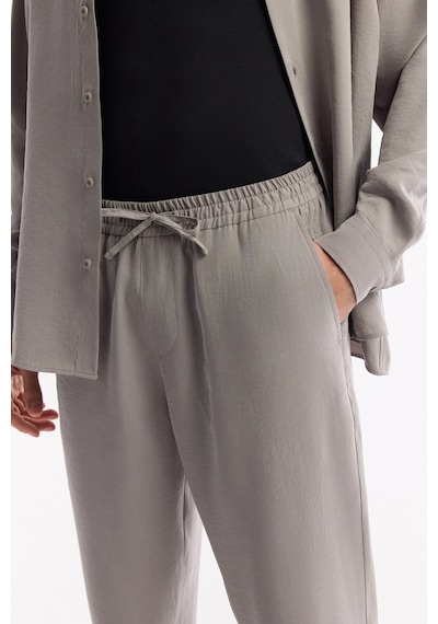 Avva Erkek Nardo Gri Beli Lastikli Bağcıklı Soft Touch Relaxed Fit Pantolon A51y3031