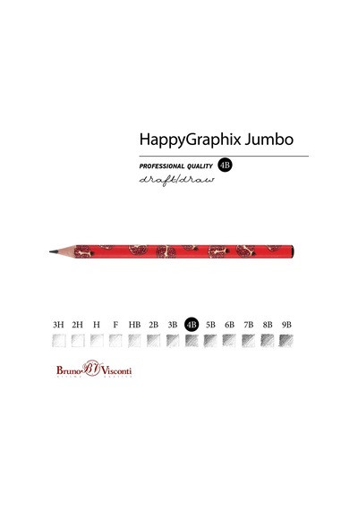 Bruno Visconti "happy Graphix" Jumbo Kurşun Kalem 4b 3.5 MM Fresh & Fruity