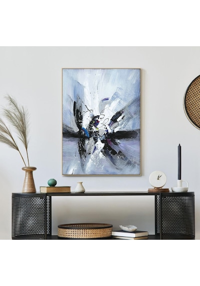 Soyut Büyük Boy El Yapımı Yağlı Boya Tablo 95x115cm