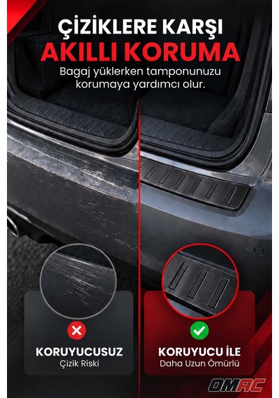 Peugeot Expert Kısa-orta Şase 2016-2027 Uyumlu Krom Arka Tampon Eşiği Paslanmaz Çelik Taşlı Siyah