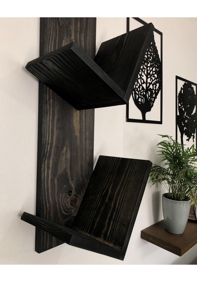 O&Awood Doğal Ahşap Kitaplık, Dekoratif Tasarım Ahşap Vintage Kitaplık, R (497955121)