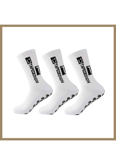 Kahveci.store Kaydırmaz Çorap 3 Lü Futbol Basketbol Tenis Erkek Spor Çorap, Beyaz, Kaymaz Çorap Tabanlı, Dikişsiz Ve Parfümlü, Yüksek Kalite 22