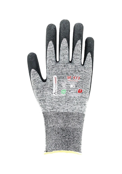 Köpük Nitril Kaplı Sandy Finish Polyester Eldiven Sf 412 Gr/sy No:9