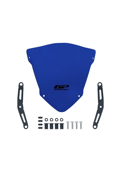 Gp Kompozit Yamaha Mt-25 2020-2026 Uyumlu Spor Ön Cam Mavi 23cm