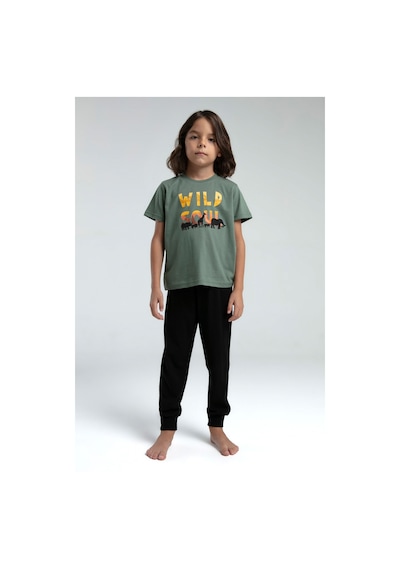 Rolypoly Erkek Çocuk Yeşil Pijama Takımı 5274-47556 Yeşil